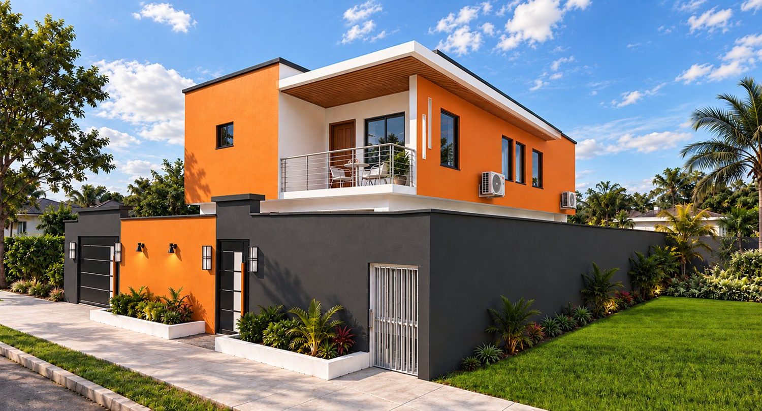 Façade de la villa duplex Harmonie