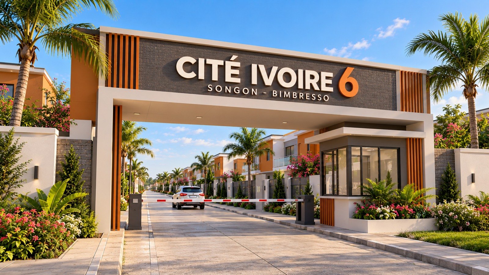 Entrée de la Cité Ivoire 6, Songon-Bimbresso